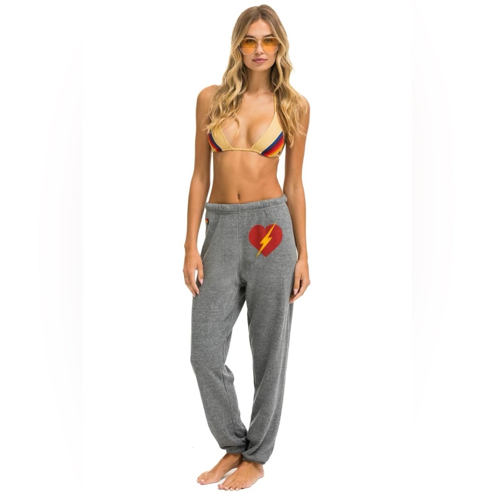 Aviator nation bolt heart sweatpants